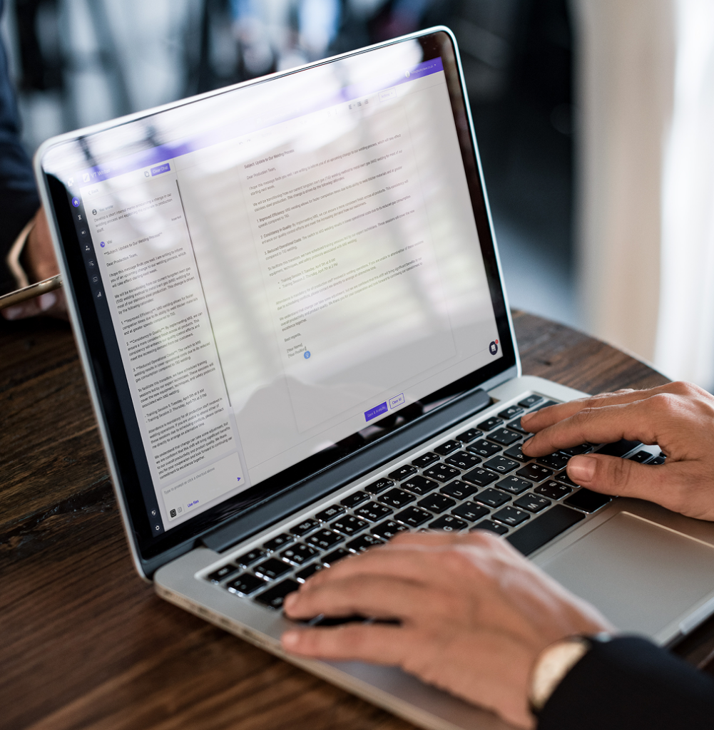 using vt writer's ai writing assistant