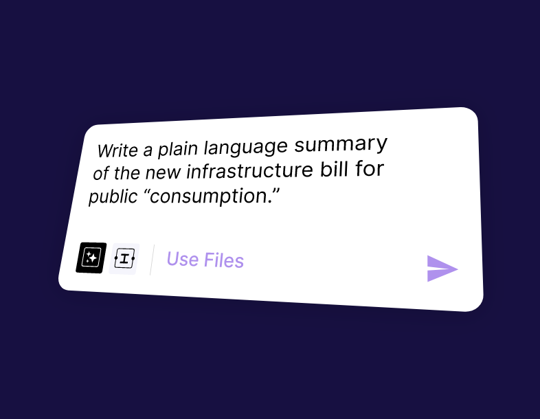 AI writing assistant for government - prompt example